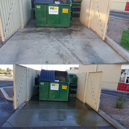 Before/After Dumpster Pad